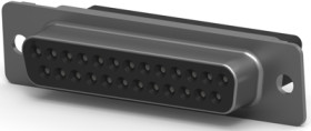 D-Sub socket, 25 pole, standard, unequipped, straight, crimp connection, 207463-1