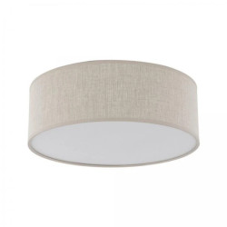 Lampa sufitowa NICOLA BROWN do salonu, lniany klosz w stylu boho, gwint E27 10199 TK Lighting