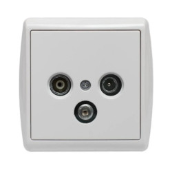 KOS1 Gniazdo antenowe RTV-SAT końcowe białe 110476