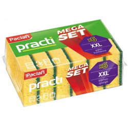 Practi Mega Set gąbki do naczyń Paclan 6szt
