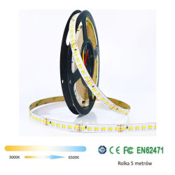 Taśma LED CCT Premium 24V 240led/m 16W/m IP20 rolka 5m