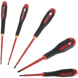 Bahco BE-9881S Insulated ERGO&#x2122; Screwdriver Set, 5 Piece SL/PH