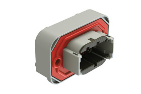 Złącze samochodowe 8-pinowe Amphenol Industrial 2-rzędowe Męski 7.5A AT Montaż na kołnierzu Złącze samochodowe