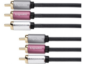 Kabel 3RCA-3RCA component 1.8m Kruger&Matz