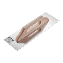 Paca nierdzewna gładka, rączka drewniana 130 Х 380 mm (100-092)