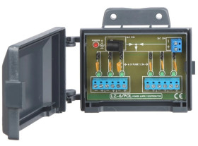 Dystrybutor zasilania (łączówka, rozgałęźnik) 2-we/6-wy max.24VDC 9A bezpiecznik 6x1,5A obudowa na ścianę LZ-6/POL