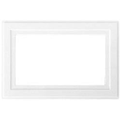 Dencon 88062NB White Finger Plate 2-Gang