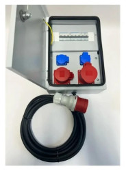 Metalowa rozdzielnica CEE 32A 16A 2X230V z bezpiecznikami HAGER z kablem 5m IP54 94H-7