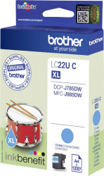 Brother atrament LC-22U C tusz oryginalny Cyjan LC-22 UC