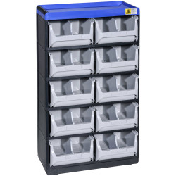 Allit 464630 VarioPlus Pro Small Parts Container 300x525x165mm Black/Grey