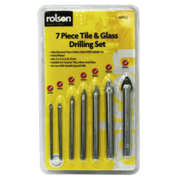 Rolson 48902 7pc Glass &amp; Tile Drill Bit Set
