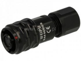 Gniazdo hermetyczne; metalowe; na kabel; 2 tory