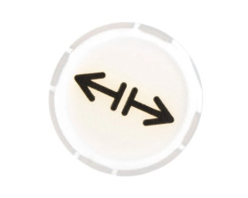 Soczewka przycisku 22mm płaska biała z symbolem LUZOWANIE M22-XDL-W-X13 218311