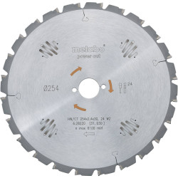 Metabo 628009000 Circular Saw Blade Carbide 216x30mm 24 Cogs