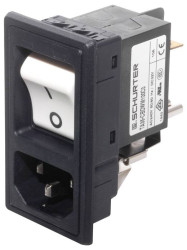 Schurter 3-109-716 Złącze męskie IEC, styki: 3, 250, 10 mA, 1 szt.