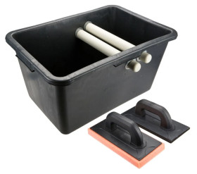 Zestaw glazurnicz pojemnik 40l paca z gumą,paca z gąbką miękką 13A339
