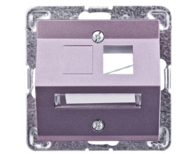 IMPRESJA Obudowa gniazda komputerowego pojedynczego skośna tytan GPK-1YS/p/23