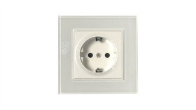 Gniazdo Szklane Vt-5711 16A 86X86mm Biały 8379