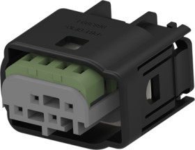 Socket, unequipped, 4 pole, straight, 2 rows, black, 2-967640-1