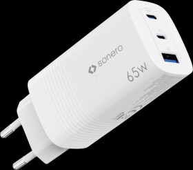 X-PS131 USB-Ladegerät, 65 W, GaN, PD, 2x USB-C, 1x USB-A, weiß