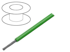 3050-GR001 Przewód HookUp Wire linka Cu 24AWG PVC zielony 300V 305m