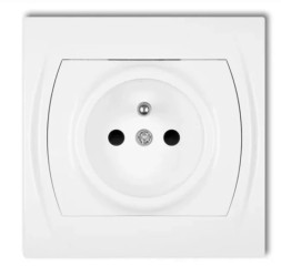 LOGO BIAŁY GNIAZDO POJEDYŃCZE Z UZIEMIEN IEM