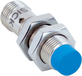 Czujnik zbliżeniowy M12 Indukcyjny 8 mm SICK Montaż na płytce drukowanej 10 → 30 V DC długość 45mm cylindryczny