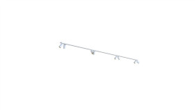 Listwa Sufitowa 400Cm Mono Viii 2X200 White/Gold 7696 Nowodvorski Lighting
