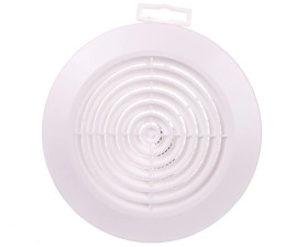Kratka wentylacyjna sufitowa fi 100mm biała siatka T64