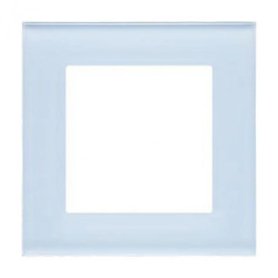Simon 55 Ramka 1-krotna Nature Szkło mrożone błękitne TRN1/180