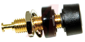 Gniazdo bananowe Żeński Połączenie lutowane typ Gniazdo bananowe Czarny 15A Mueller Electric rozmiar 4 mm