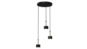 Lampa Wisząca Arena Black/Gold 3Xgx53 Mlp7762 Milagro