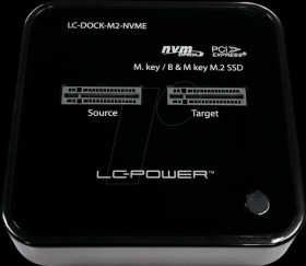 LC-DOCK-M2-NVME LC Power docking station for 2x NVME M.2 SSD, USB-C