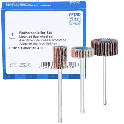 PFERD 44498031 fan Grinding Tool set 3 pcs corundum A 80 3 mm shank