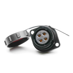 Złącze wielostykowe przemysłowe 4-pinowe Montaż na kołnierzu Gniazdo RS PRO