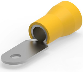 Insulated ring cable lug, 21.2 mm², AWG 4, 6.73 mm, M6, yellow, 52043-3