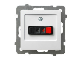 AS Gniazdo głośnikowe pojedyncze białe GG-1G/m/00 OSPEL