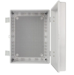 Obudowa ABS 400x300x200, wodoszczelna z zawiasami i płytą montażową AWB403020