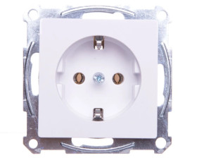 Merten System M Gniazdo pojedyncze Schuko 16A IP20 białe MTN2401-0325
