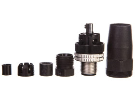 Złącze męskie M12 proste 5-pinowe dławica Pg7 metal XZCC12MDM50B