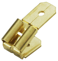 Konektor płaski Żeńskie do męskiego 6.35 x 0.8mm długość 18mm Izolacja: Nieizolowane