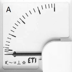 Skala wymienna do amperomierza 150A 45x45 90stopni FQ 507 004802580