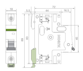 Wyłącznik nadprądowy Ex9BN 1P C 20A 6kA 100099