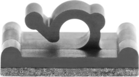 Cable clamp, for magnetic use, max. bundle Ø 3 mm, PA, black, self-adhesive, (L x W x H) 13 x 13 x 5 mm, 151-04466