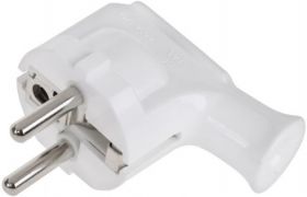 Wtyczka kÄtowa z uziemieniem unischuko biaĹa WT-35