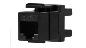 Moduł Keystone Rj45 Utp Kat.6 Nieekranowany Tylny Montaż Czarny Neku