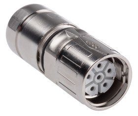 Złącze wielostykowe przemysłowe 5+PE-pinowe M23 Montaż na kablu Gniazdo Phoenix Contact