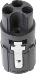 Pin insert, 3 pole + PE for M17 round connector, 21175210000