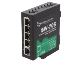 SW-705 Switch Ethernet, (niezarządzalny), liczba portów: 5, 5÷30V DC, RJ45