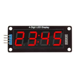 Wyświetlacz LED 4-cyfry 7-segmentowy 50x19mm czerwony TM1637 z sekundnikiem